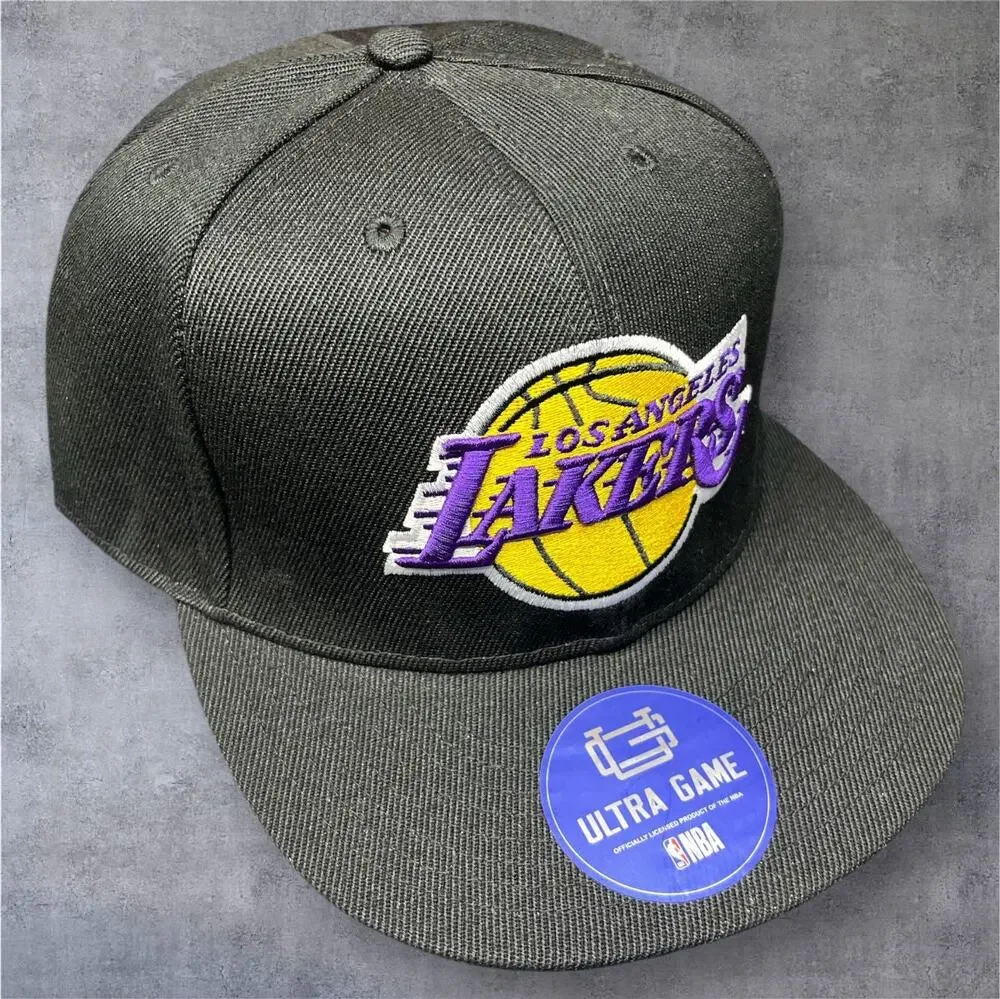 NBA LA Los Angeles Lakers Purple Black Ultra Game Men’s Snap Back Hat Cap NEW